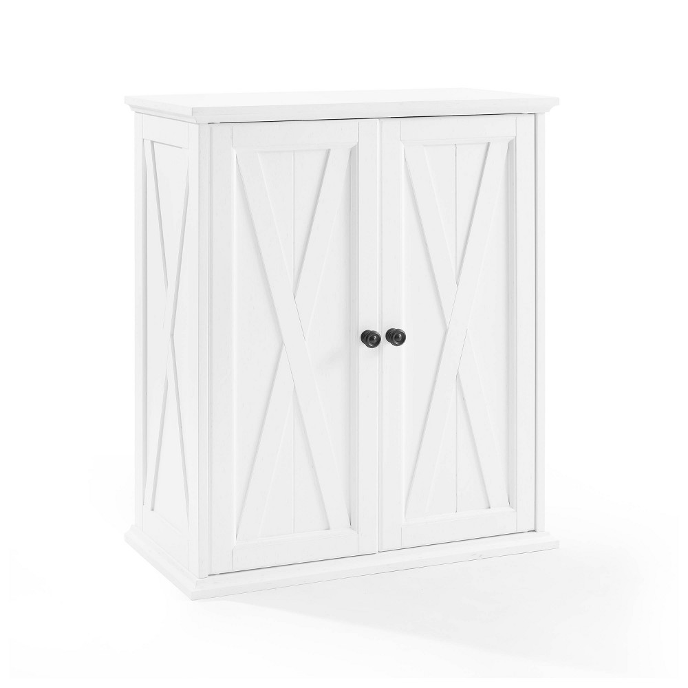 Crosley Clifton Stackable Pantry White: Farmhouse Style, Wood Veneer, Adjustable Shelves, Anti-Tip Hardware