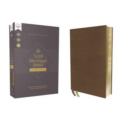 Nasb, Heritage Bible, Passaggio Setting, Leathersoft, Brown, 1995 Text, Comfort Print - by  Zondervan (Leather Bound)