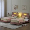 Garvee Twin Upholstered Platform Bed with LED Lights and Headboard, No Box Spring Needed - 4 of 4