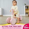 Joyfy Pink Baby Balance Bike with LED Light and Music for Boys Girls Aged 1 2 3, 4 Wheels Baby First Bike Adjustable Baby Walker Bike Gift for Kids - 2 of 4