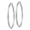 Black Bow Jewelry 2.5mm, Sterling Silver Twisted Round Hoop Earrings, 45mm in Diameter - 2 of 4