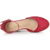 Allegra K Women's Closed Toe Lace Wedge Heels Wedge Sandals - 4 of 4