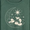 Women's - Disney - Mickey On Celestial Moon Lightweight French Terry Wide Neck Long Sleeve Graphic Shirt - 2 of 4