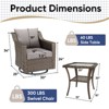 Outdoor Swivel Chair Patio Glider Chair with Soft Cushion High Back Chair - 2 of 4