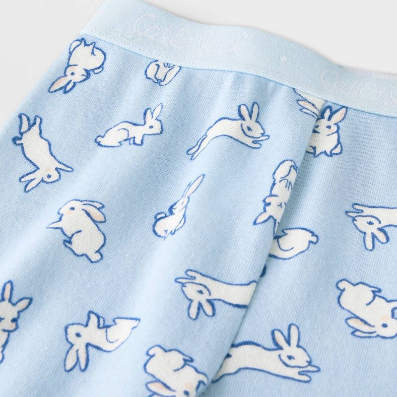 Toddler 2pc Easter Bunny Printed Pajama Set - Cat &#38; Jack&#8482; Blue, 4 of 5