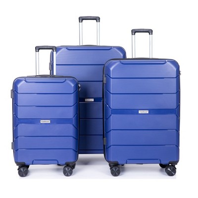 3 Piece Luggage Set,Hardshell Suitcase Set with Spinner Wheels & TSA Lock,Expandable Lightweight Travel Luggage