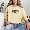 Simply Sage Market Women's  Garment Dyed Graphic Sweatshirt Embroidered Wifey Arched Varsity - 2 of 3