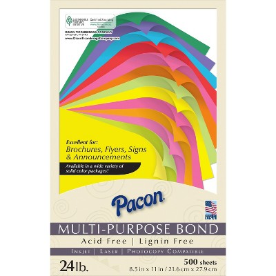 Pacon Multi-Purpose Paper, 8-1/2 x 11 Inches, Hyper Pink, pk of 500