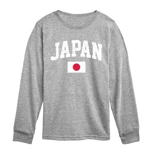 Boys' - Instant Message - Japan Flag Long Sleeve Graphic T-Shirt - 1 of 4
