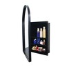 24"x36" Arched Recessed Medicine Cabinet, Metal Framed Bathroom Wall Cabinet with Adjustable Shelves, Wall Mirror with Storage, Matte Black - 3 of 4