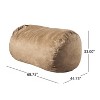Airsurfer Large Beige Bean Bag Chair Luxurious Soft Bean Bag Chair Comfort Seating for Living Room Relaxation - 3 of 4