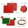 Wrapables Xmas Glitter Felt Photo Frame Ornaments 12pcs, Red & Green - 2 of 4