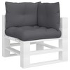 vidaXL Pallet Cushions 3 pcs Anthracite Fabric - 3 of 4