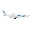 Boeing 777-200ER Commercial Aircraft "EL AL Israel Airlines" (4X-ECB) White with Blue 1/400 Diecast Model Airplane by GeminiJets - 3 of 4