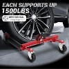 Car Dolly Jack Set of 4, 1500LBS Capacity Hydraulic Car Wheel Dolly, Rollers with Foot Pedal, for Tire Auto Repair Moving - 3 of 4