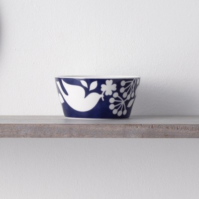 Blue and White Porcelain Floral 4-Piece Place Setting