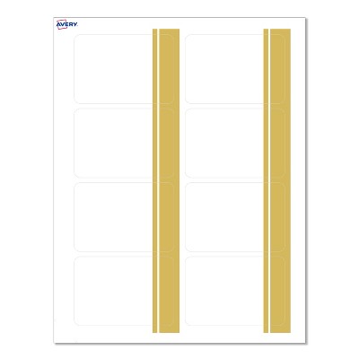 Avery® Name Tags, 2-1/3" x 3-3/8", Double-Dipped Gold Edge, 80ct
