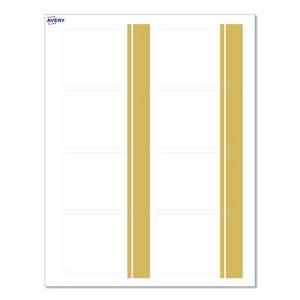 Avery® Name Tags, 2-1/3" x 3-3/8", Double-Dipped Gold Edge, 80ct - 1 of 4