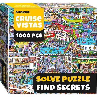 QUOKKA 1000 Piece Jigsaw Puzzle for Adults - Premium Box Packaging with Extra Fun Challenges