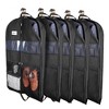 NewHome "5-Pack Breathable Garment Bags with Handles, Washable Clothes Protector for Suits, Coats, Dresses, and Jackets" Black - 3 of 4