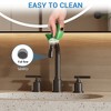 8 Inch Faucet, Modern 3-Hole Sink Faucet with Stainless Steel Pop-Up Drain, 360° Swivel Spout, Elegant Chrome Finish - 2 of 4