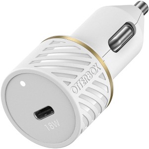 OtterBox USB-C 18W Fast Charge Car Charger (78-52703) Cloud Dust (White) - 1 of 3