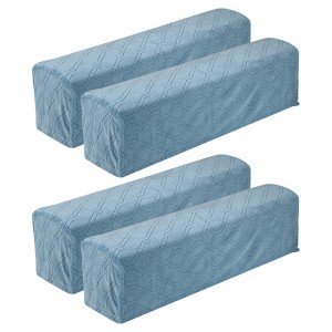 Unique Bargains Diamond Pattern Stretch Soft Jacquard Non Slip Sofa Armrest Covers - 1 of 4