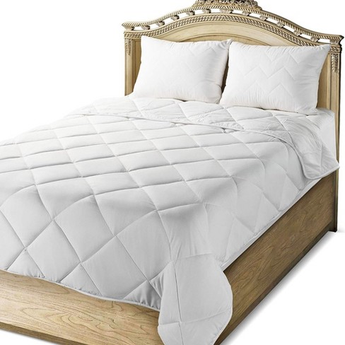 Mastertex Down Alternative Quilted King Bed Comforter – White : Target