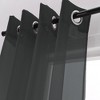 RT Designers Collection Cara One Sheer Grommet Light Filtering Curtain Panel 54" x 90" Black - 4 of 4