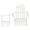vidaXL Patio Adirondack Chair with Table Solid Fir Wood White - 2 of 4