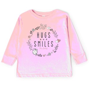 The Juniper Shop Mini Smiley Hugs and Smiles Toddler Long Sleeve Tee - 1 of 4
