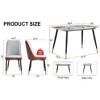 Lyngins 5-Piece Dining Set – White Sintered Stone Dining Table Set with 4 PU Leather Upholstered Dining Chairs for Family Meals, Easy Assembly - 2 of 4