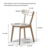 Kumasinova Solid Oak Dining Chairs,Modern Wooden Chairs with Seat,Curved Backrest,FAS Grade Wood Chairs for Dining Room,Living Room,Kitchen - 3 of 4