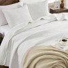 White Queen Size Lightweight Quilt Set with 2 Pillow Shams for All Seasons - 2 of 4
