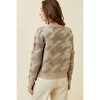 Women's Houndstooth Fuzzy Pullover Sweater - mystree - 3 of 4