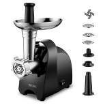 BBday Multifunction Easy Clean Electric Meat Grinder and Sausage Stuffer with 3 Sized Grinding Plates, Kubbe Attachment, and Sausage Attachment, Black