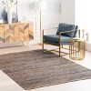 Home Conservatory Striped Handwoven Jute Indoor Area Rug - 2 of 4