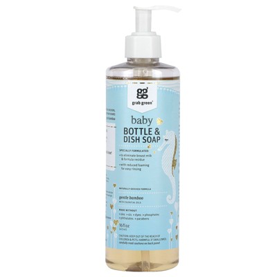 Grab Green Baby Bottle & Dish Soap, Gentle Bamboo, 16 fl oz (473 ml)