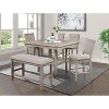 TiramisuBest Gold Bedroom Bench - Champagne Solid Wood & MDF Entryway, 54x18x19 Inches - 3 of 4