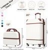 YONWAY Hardside Carry On Luggage, Luggage Set 2 Piece, with TSA lock & Spinner Wheels, Vintage Travel Luggage, for Men and Women - 3 of 4