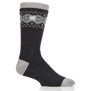 Men's WARMER Nordic Crew Sock | Size Men's 7-12 - Charcoal - 1 of 2