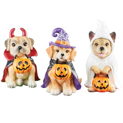 Collections Etc Halloween Trick-or-Treat Dog Sitters - Set of 3