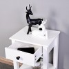 GlasFlength Nightstands Nightstand Modern Bedside Table with Storage Drawer and Open Wood Shelf for Room Modern, White, 16.3"*12.6"*25.6" - 4 of 4