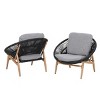 PE Rattan Boho Outdoor Lounge Chair with Deep Seating Cushion, 32" UV Resistant Patio Chair-3irtyhousy - 3 of 4