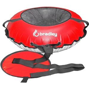 Bradley Snow Tubes: 42-Inch Heavy Duty Inflatable Sledding Tubes with or without Padded Saucer Sled - Elevate Your Snow Fun! - 1 of 4