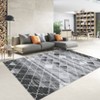 Cozy Chenille Geometric Rug, Foldable & Washable, Kid & Pet Friendly, Durable Edges for Stylish High-Traffic Spaces - 3 of 4