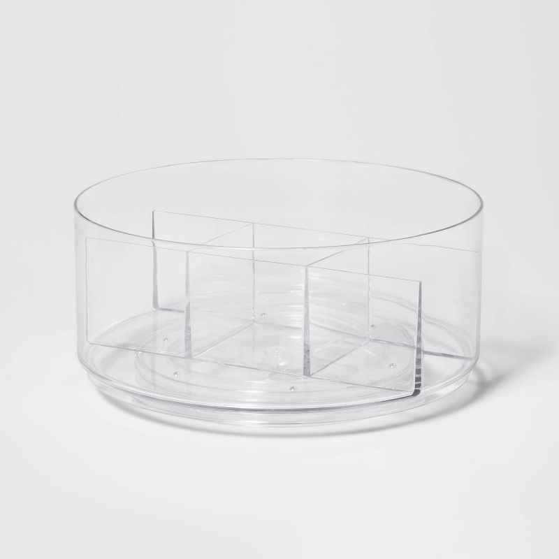 Bathroom Plastic Spinning Turntable Beauty Organizer Clear - Brightroom&#8482;, 1 of 10