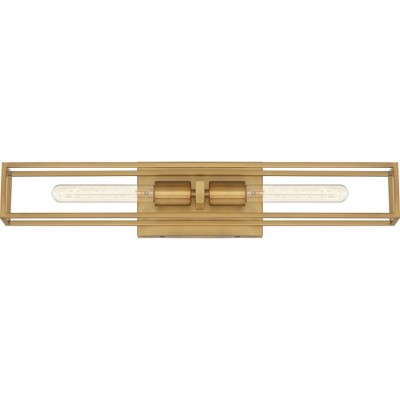 Quoizel Lighting Leighton 2 - Light Vanity in  Weathered Brass