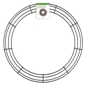 Northlight 18" Green Wire Christmas Wreath Crafting Form - 1 of 4
