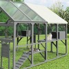 ORRD Large Outdoor Catio Cat Enclosure, Wooden Kitty House with 7 Platforms, 2 Boxes, Bridge & Ramp, Gray - 2 of 4